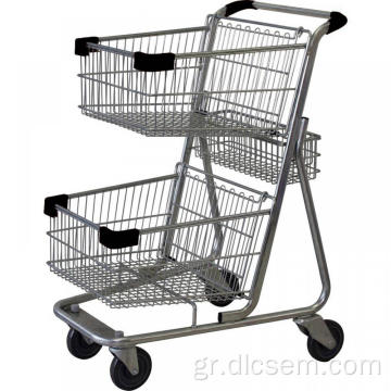 Twin Basket Shopping Trolley